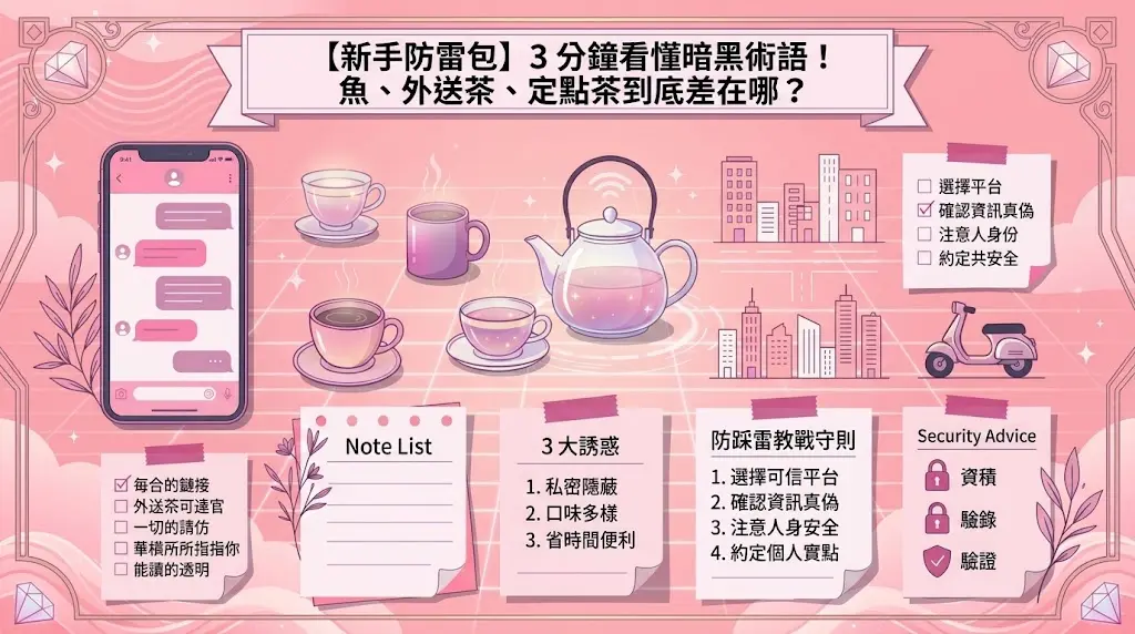 【新手防雷包】3 分鐘看懂暗黑術語！魚、外送茶、定點茶到底差在哪？