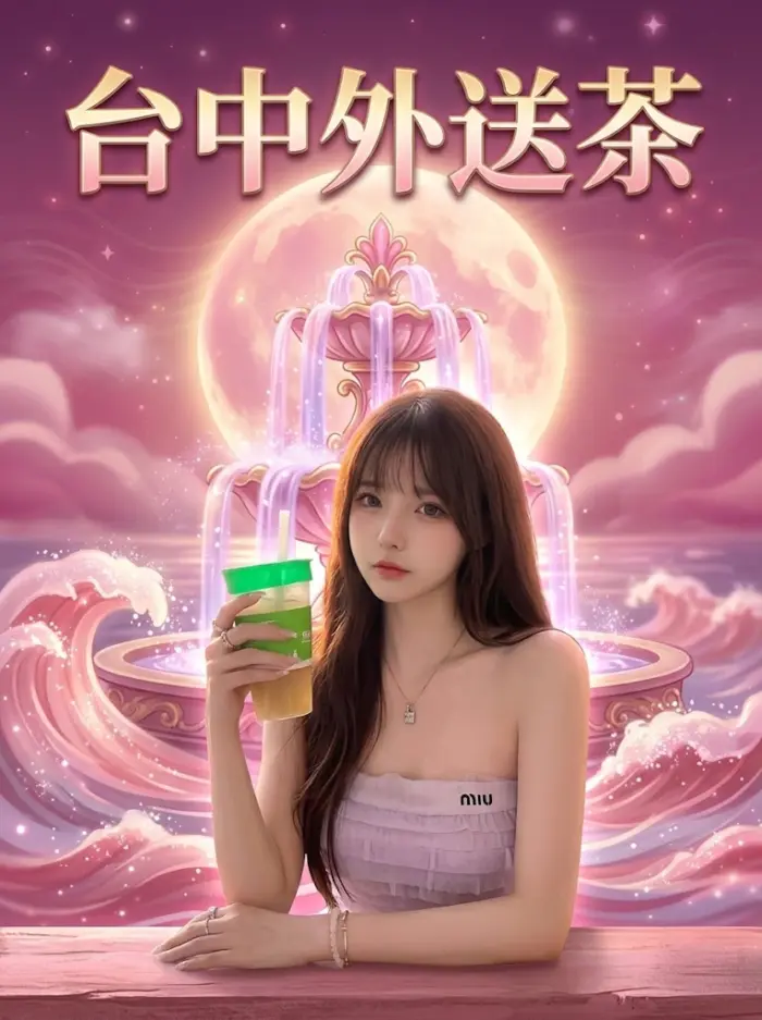 月光海浪噴水池外送茶 - 日本美女牆推薦・甜美平口兼職櫻花妹生活照